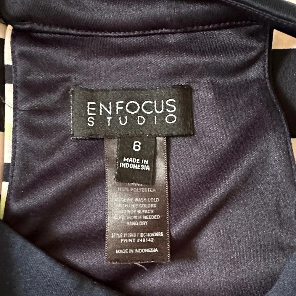 Enfocus Studio Navy and Pink Dress - Picture 2 of 5